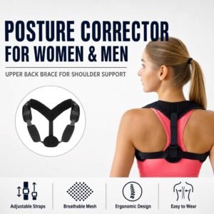 Posture Corrector for Women & Men · Ergonomic Back Support · Breathable & Discreet