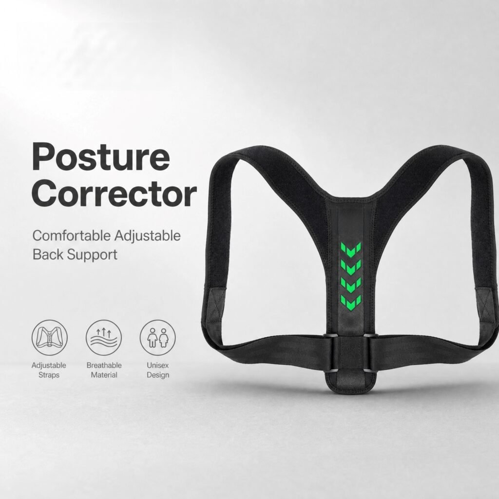 Posture Corrector · Adjustable Upper Back Brace · Breathable · Unisex · Comfortable Posture