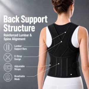 Posture Corrector for Men & Women · Upper Back Straightener · Adjustable Shoulder Brace · Breathable · Comfortable Posture