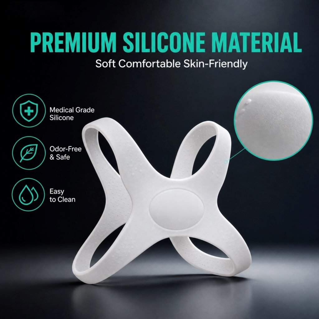 Silicone Posture Corrector for Men · Multi‑Point Pull · Comfortable Posture Support · Shoulder Coverage · V‑Shape Build