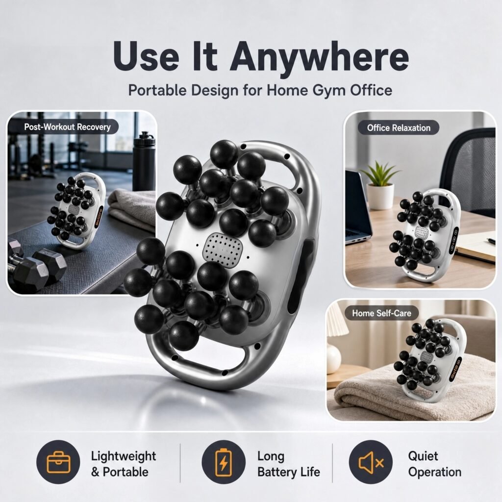 Multi‑Head Massage Gun · Deep Tissue Percussion · Everyday Comfort · Multiple Speeds · Portable