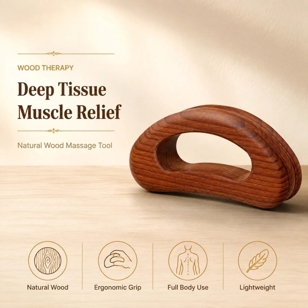 Wood Therapy Massage Tool · Natural Wood · Everyday Muscle Comfort