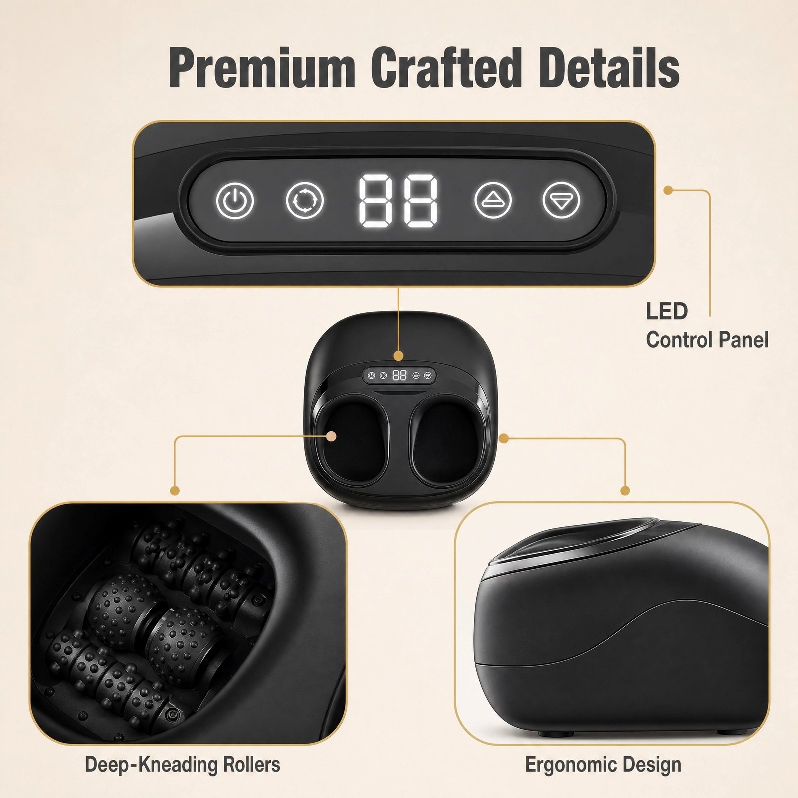 Shiatsu Foot Massager · Deep Kneading · Heat Therapy · Adjustable Intensity · Home & Office Relaxation - Image 4