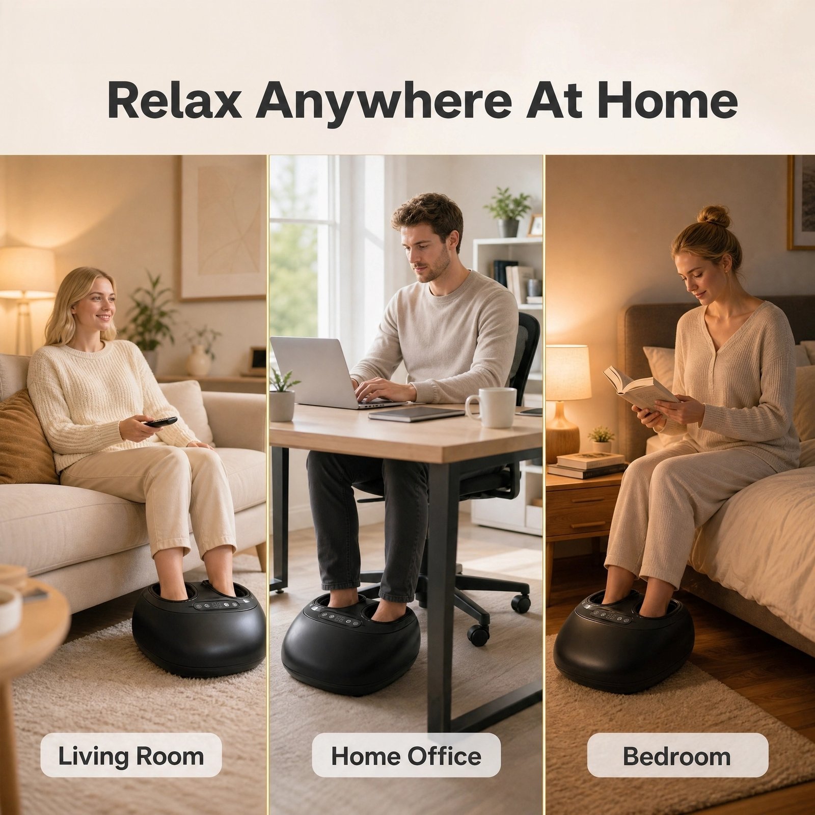 Shiatsu Foot Massager · Deep Kneading · Heat Therapy · Adjustable Intensity · Home & Office Relaxation - Image 5